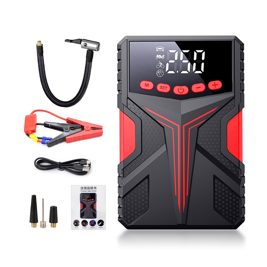 Car booster Portable battery 12V for car starters with air compressor